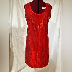 Red sequin dress, size Large